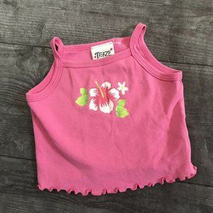 Toddler Girl’s Teaze Hibiscus Flower Tank Top 18 M